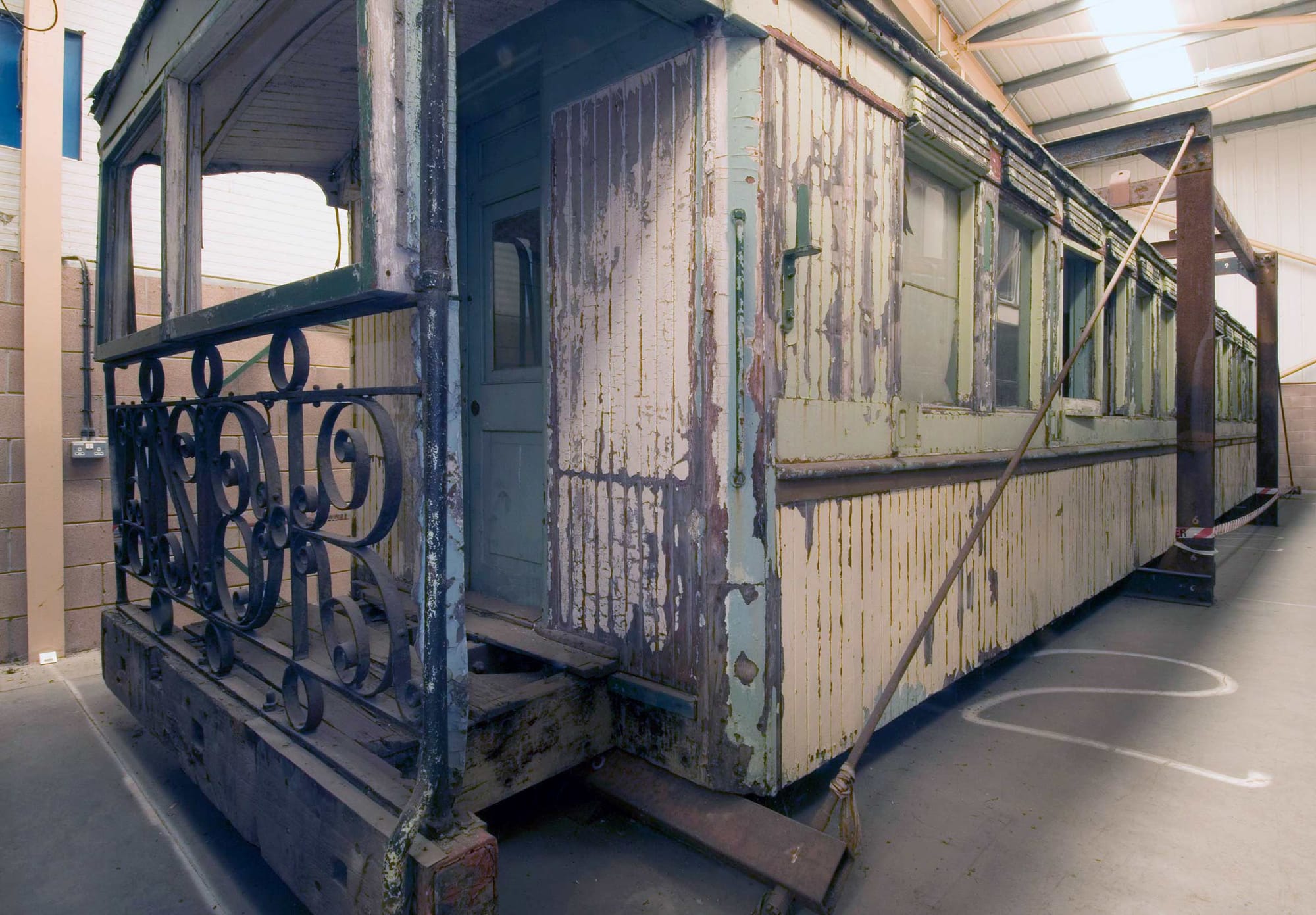 Former Barnum and Bailey sleeping car built in Stoke-on-Trent in storage at National Museum Wales Nantgarw