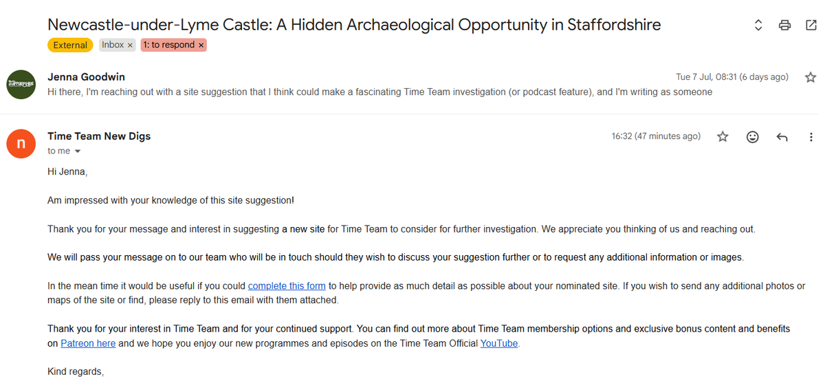 Time Team in Newcastle-under-Lyme?