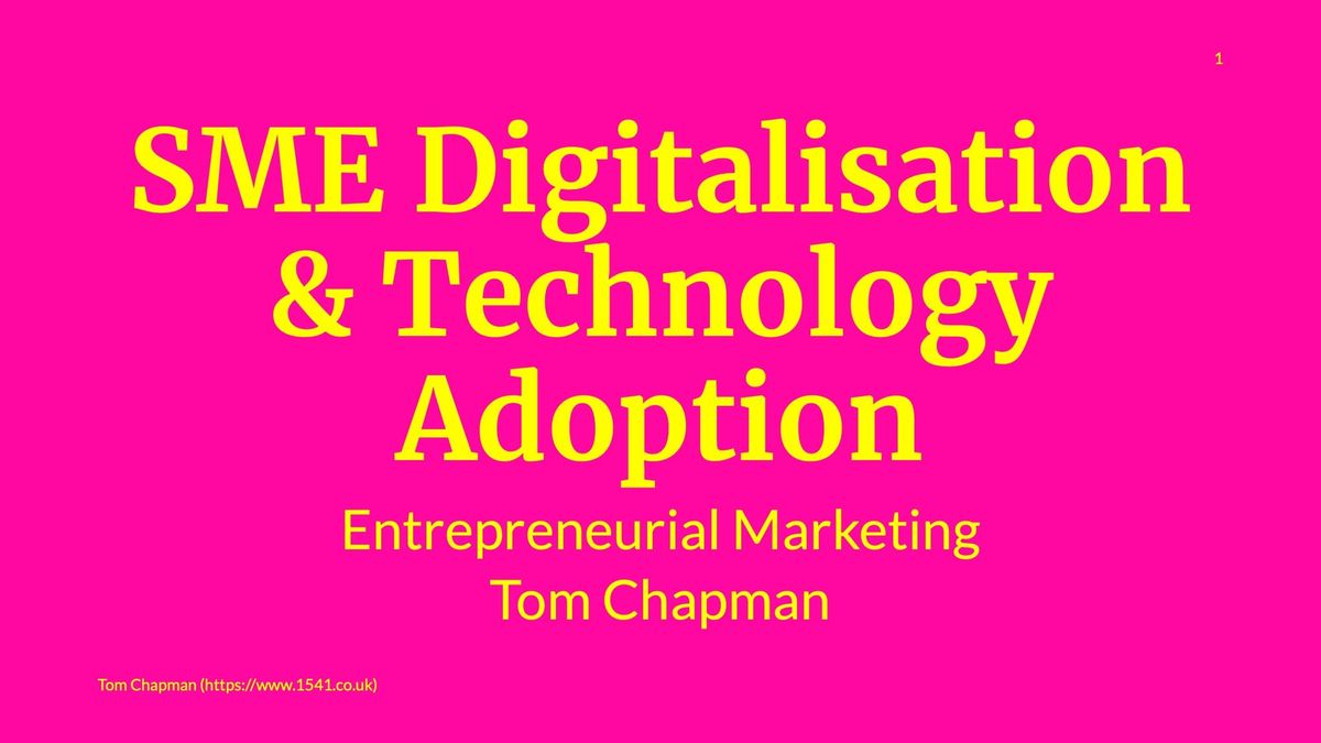 SME Digitalisation Lecture