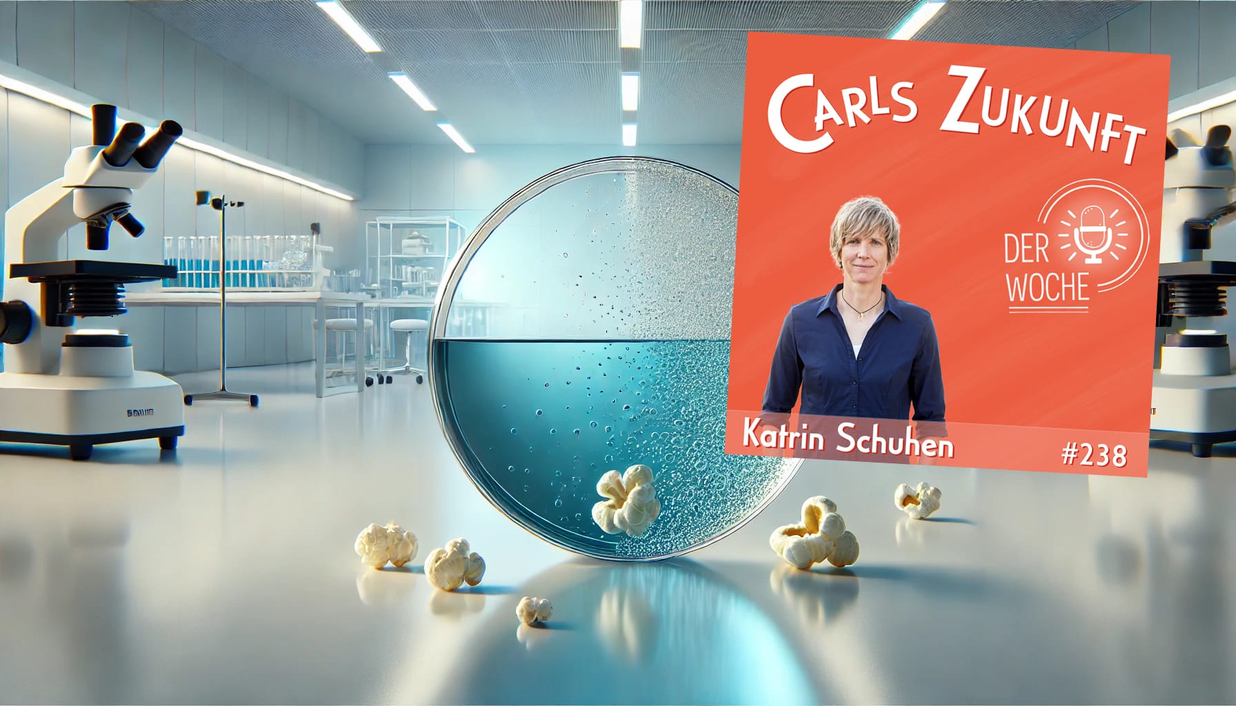 Popcorn in einem Chemielabor