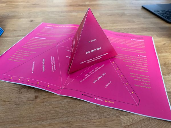 Die Mittelseite des aktuellen "The Elephant" Journals zu Agentic AI. Zum Ausschneiden und Basteln