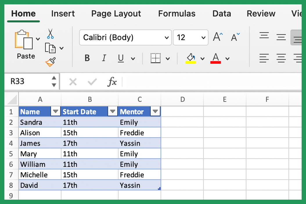 Drop Down Lists Excel