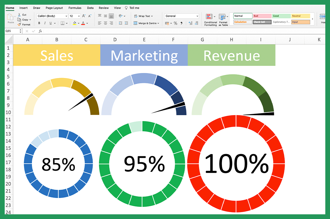 Gauge Charts Excel