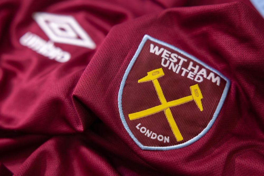 West ham shirt close up