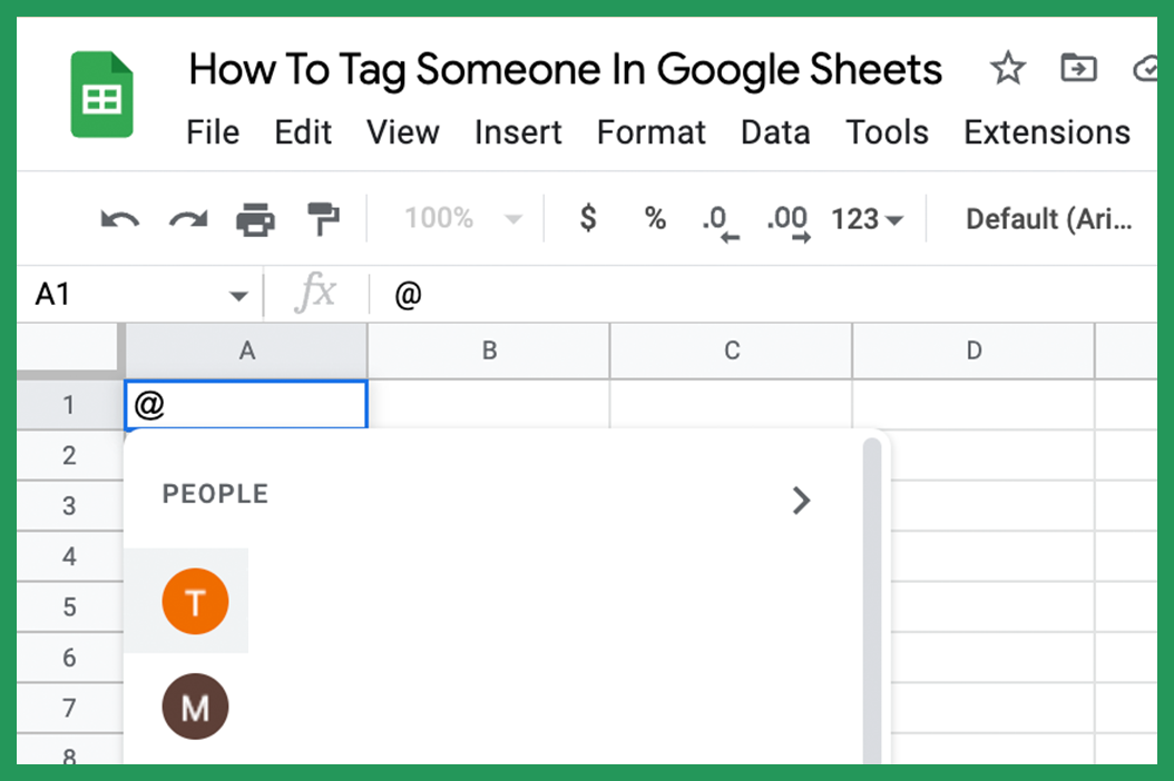 How To Tag Someone Google Sheets