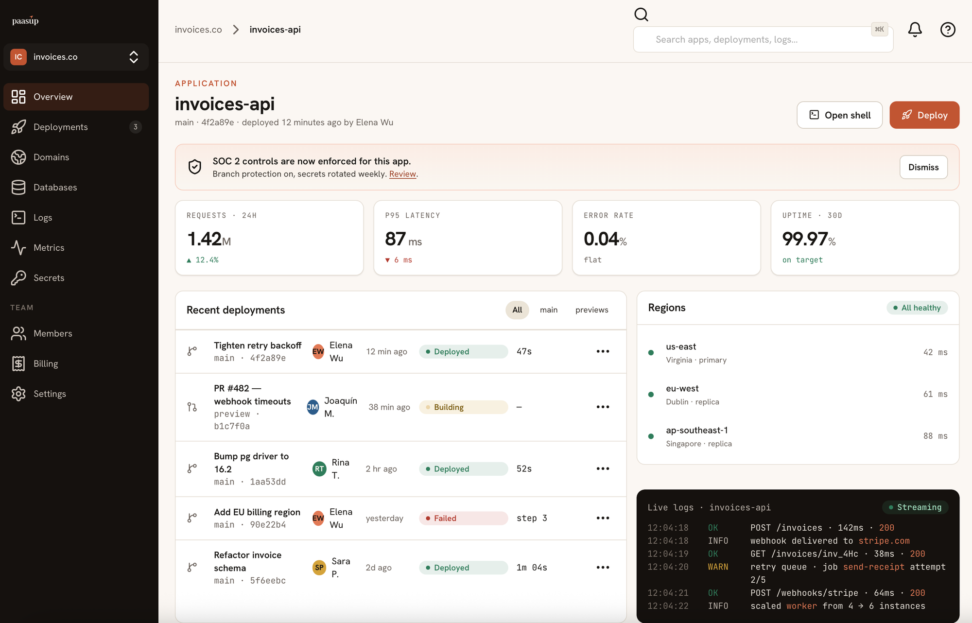 paasup Console UI Kit