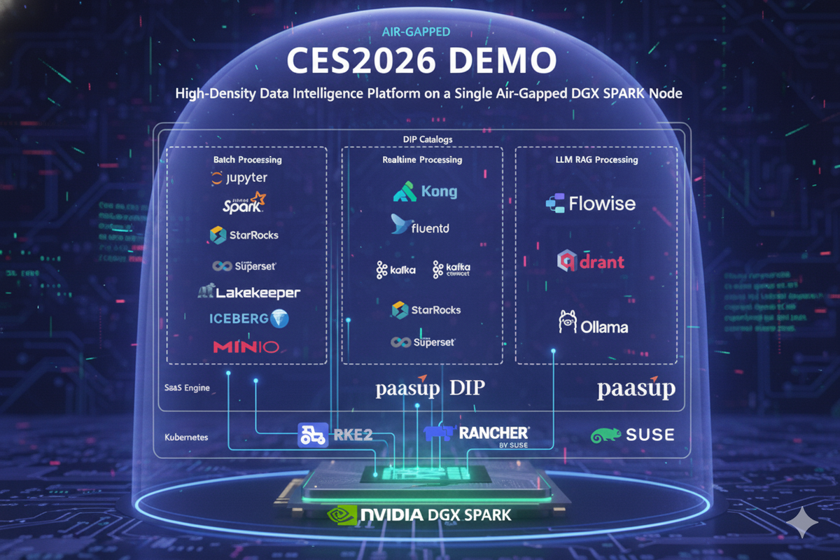 CES2026 데모 - 단일 에어갭(Air-Gapped) DGX 노드 기반 고밀도 데이터 지능화 플랫폼