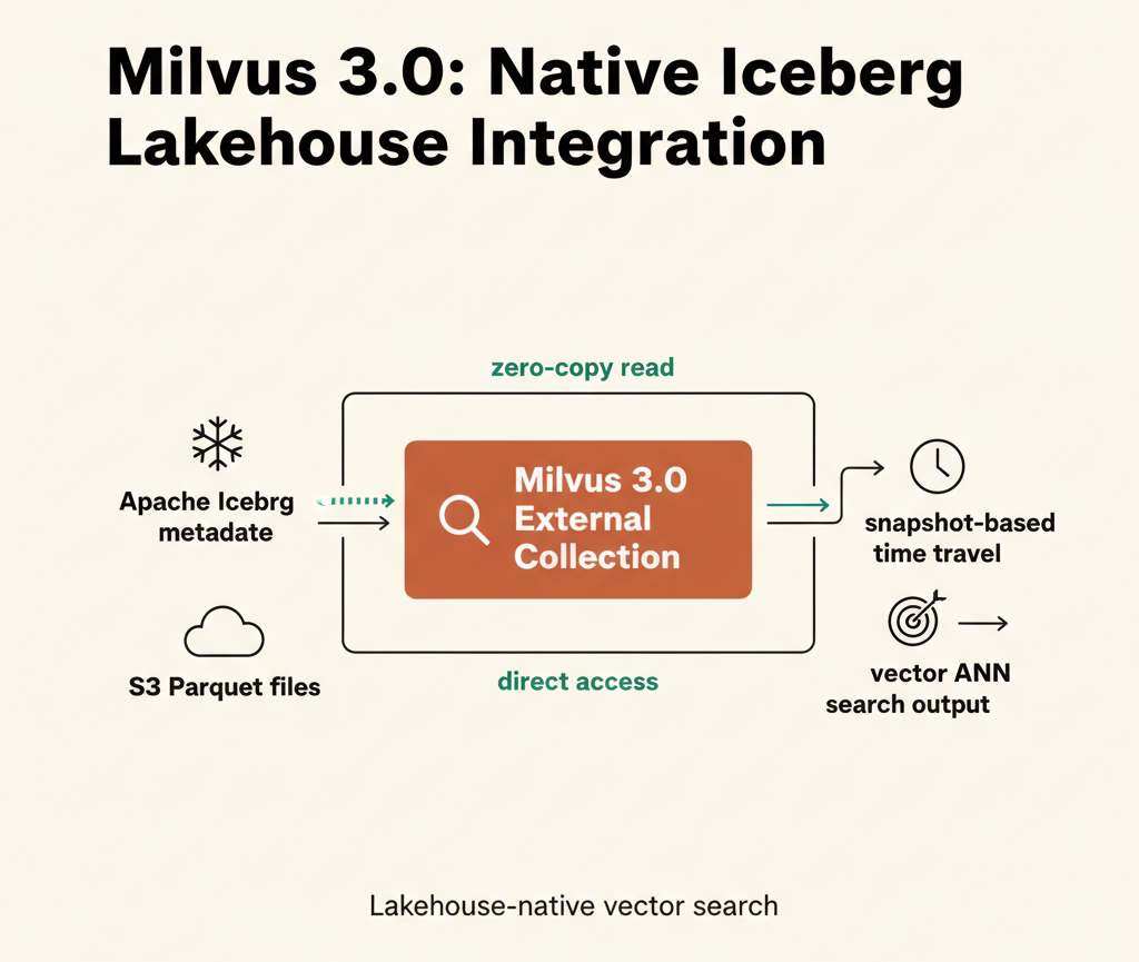 Milvus 3.0: ETL 없이 Iceberg 데이터를 그대로 검색하다 (2.x ETL vs. 3.0 Zero-Copy)