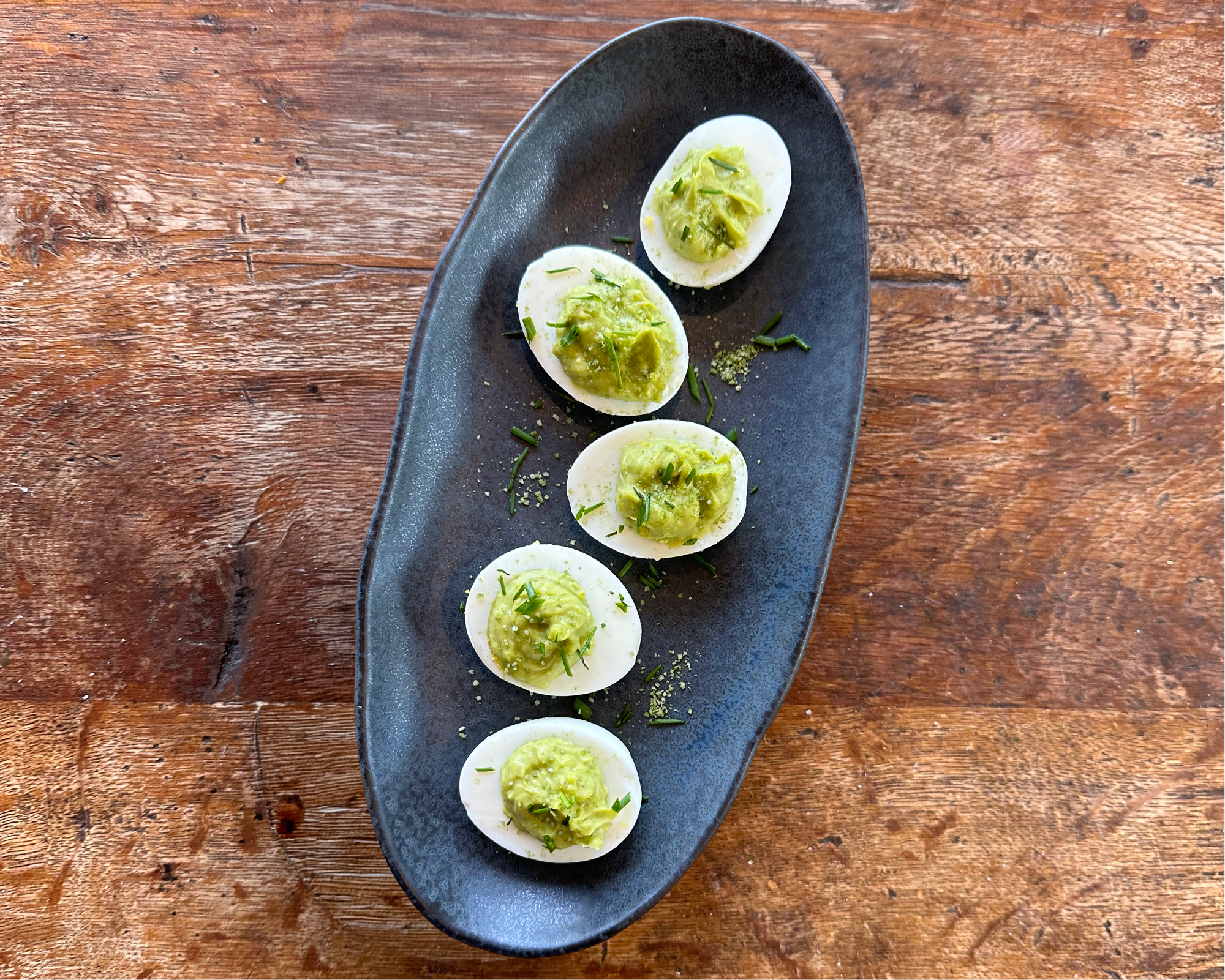 Deviled Eggs with Matcha Mayo