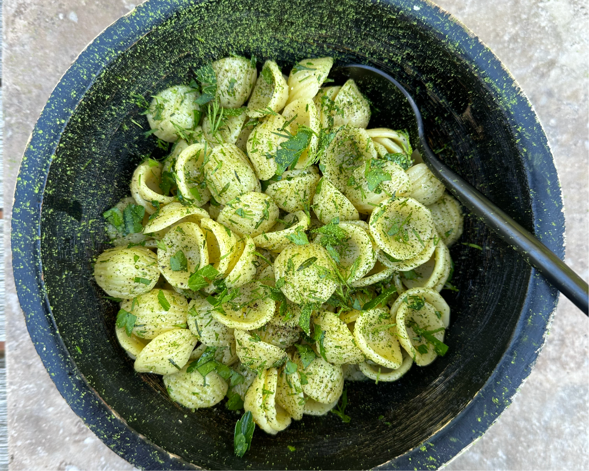 Orecchiette With Matcha Butter