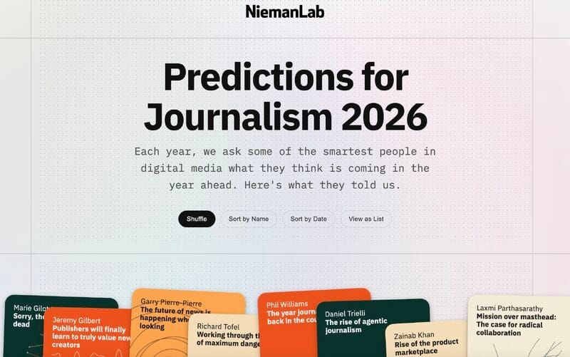 Nieman Lab 2026 forudsigelser: Hvad journalister skal vide nu om fag og fremtid post image