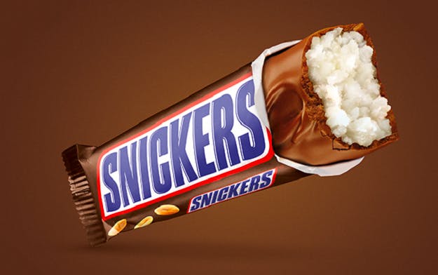 snickers ads replaced the inside with Bounty