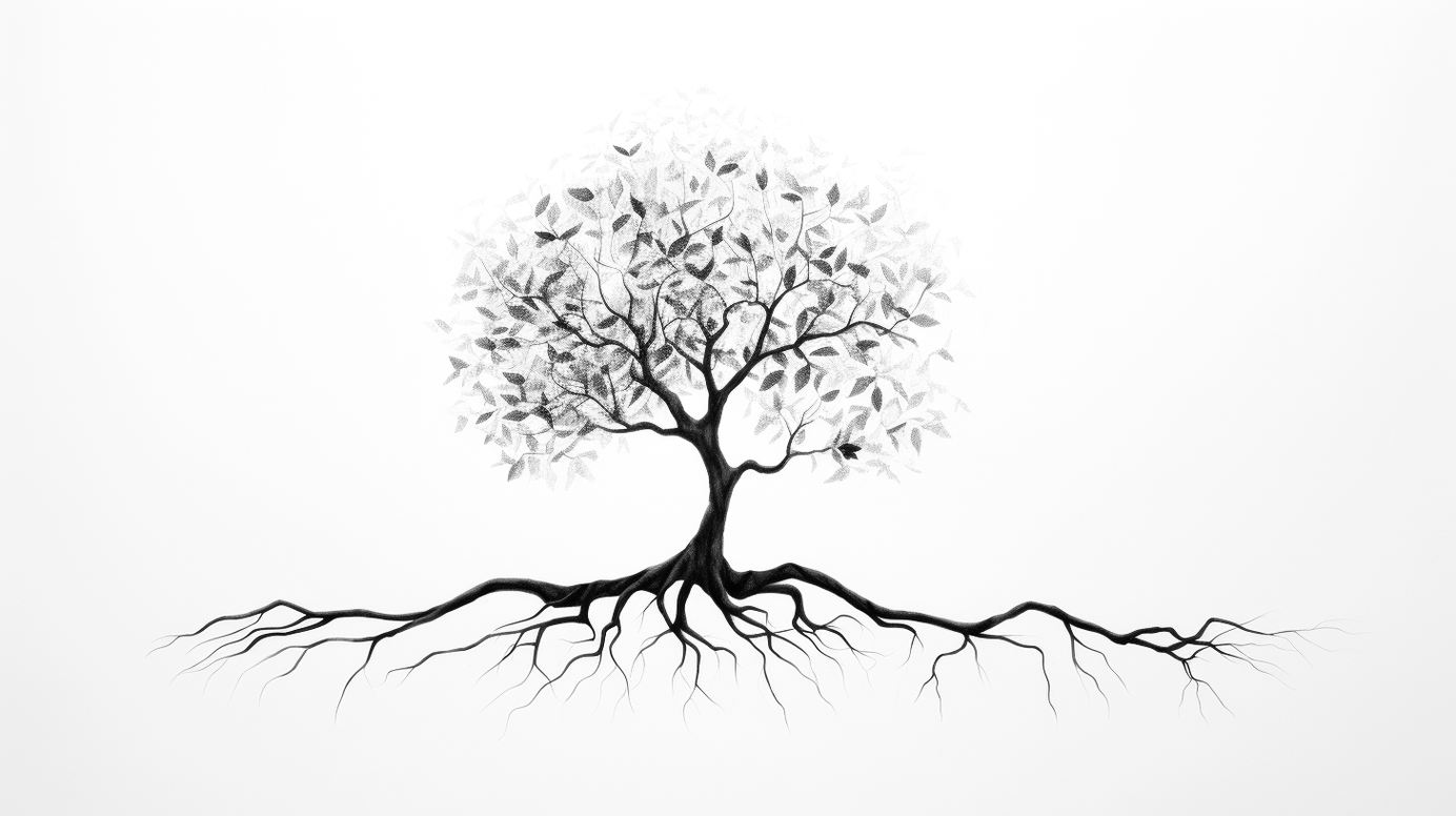 Tree with deep roots