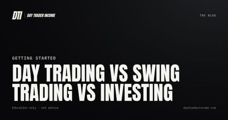 Day trading vs swing trading vs investing