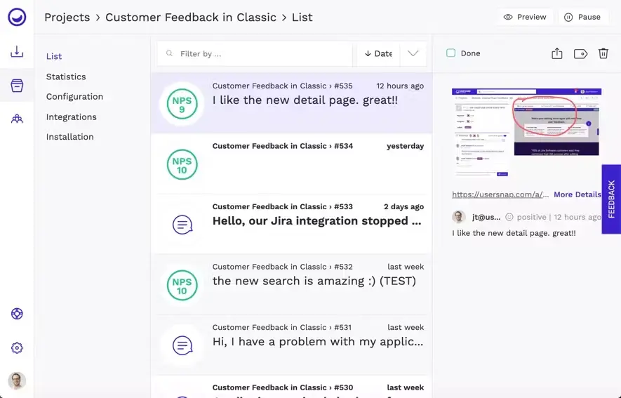 Usersnaps product illustration.