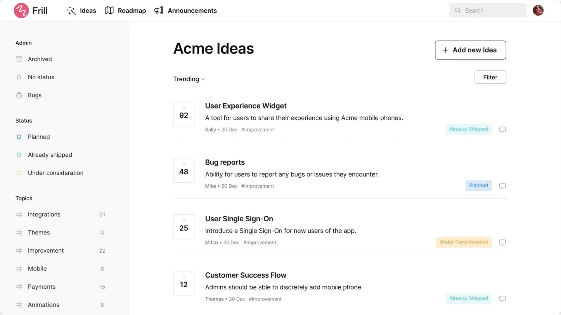 Frill product illustration