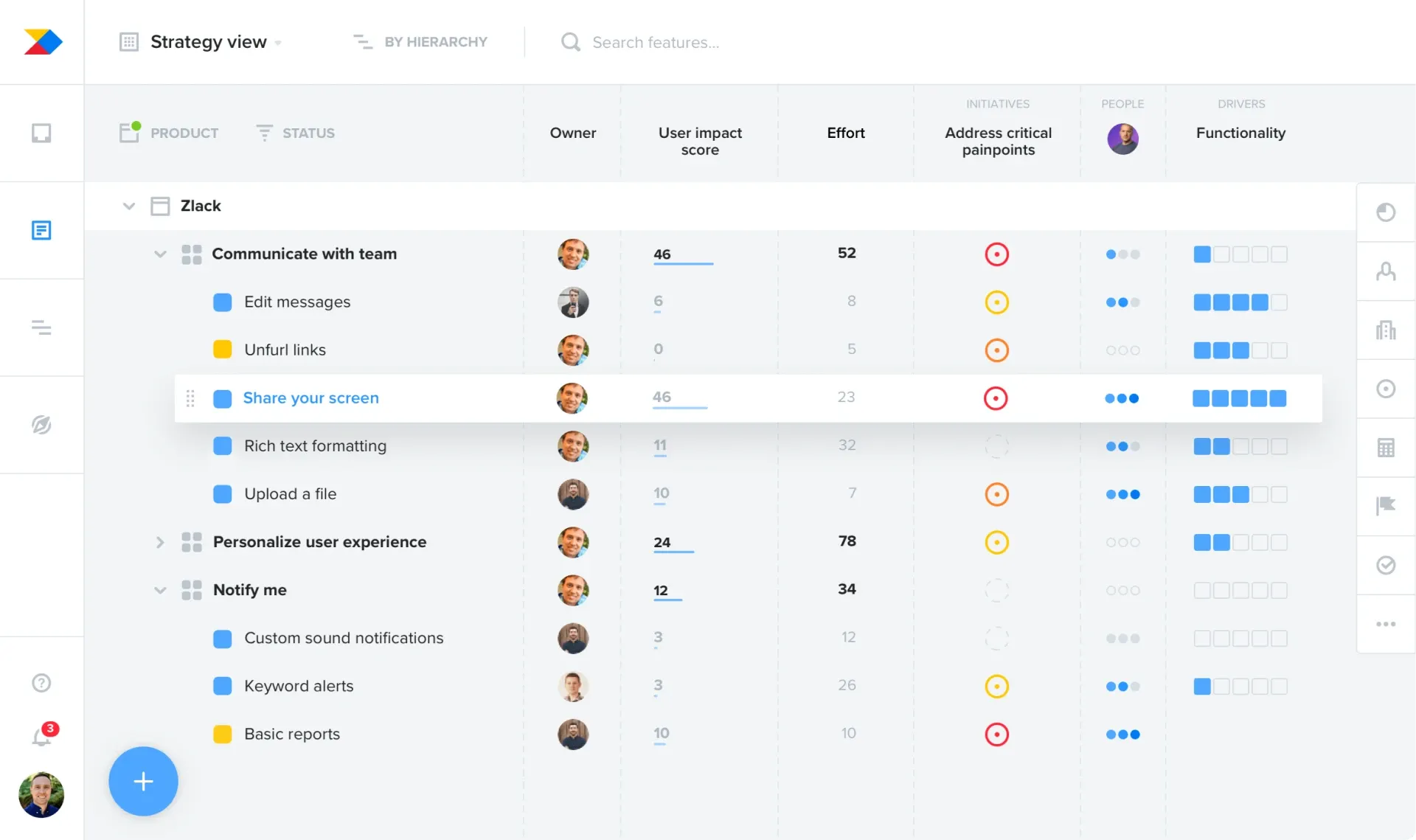 Productboard is a feedback management tool that centralizes insights and helps prioritize product features effectively.