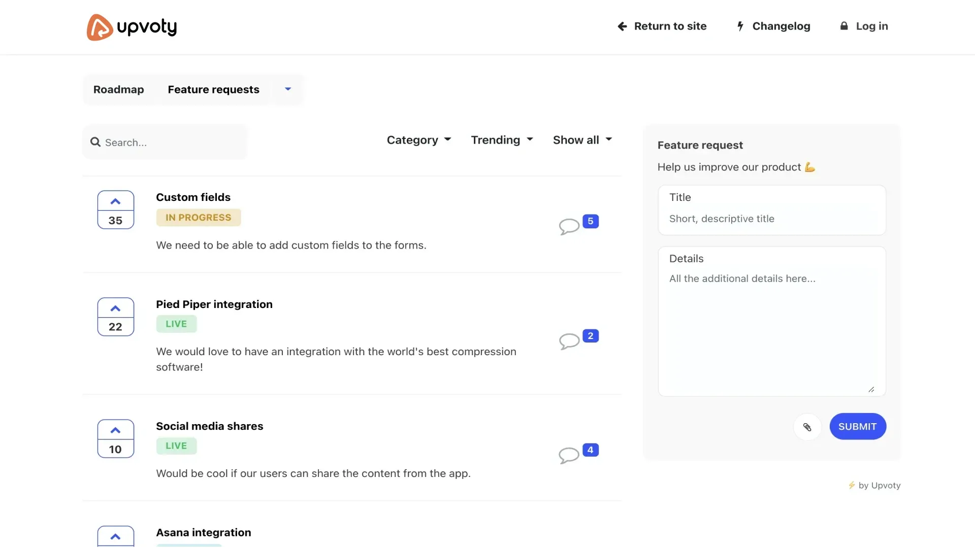 Upvoty product illustration.