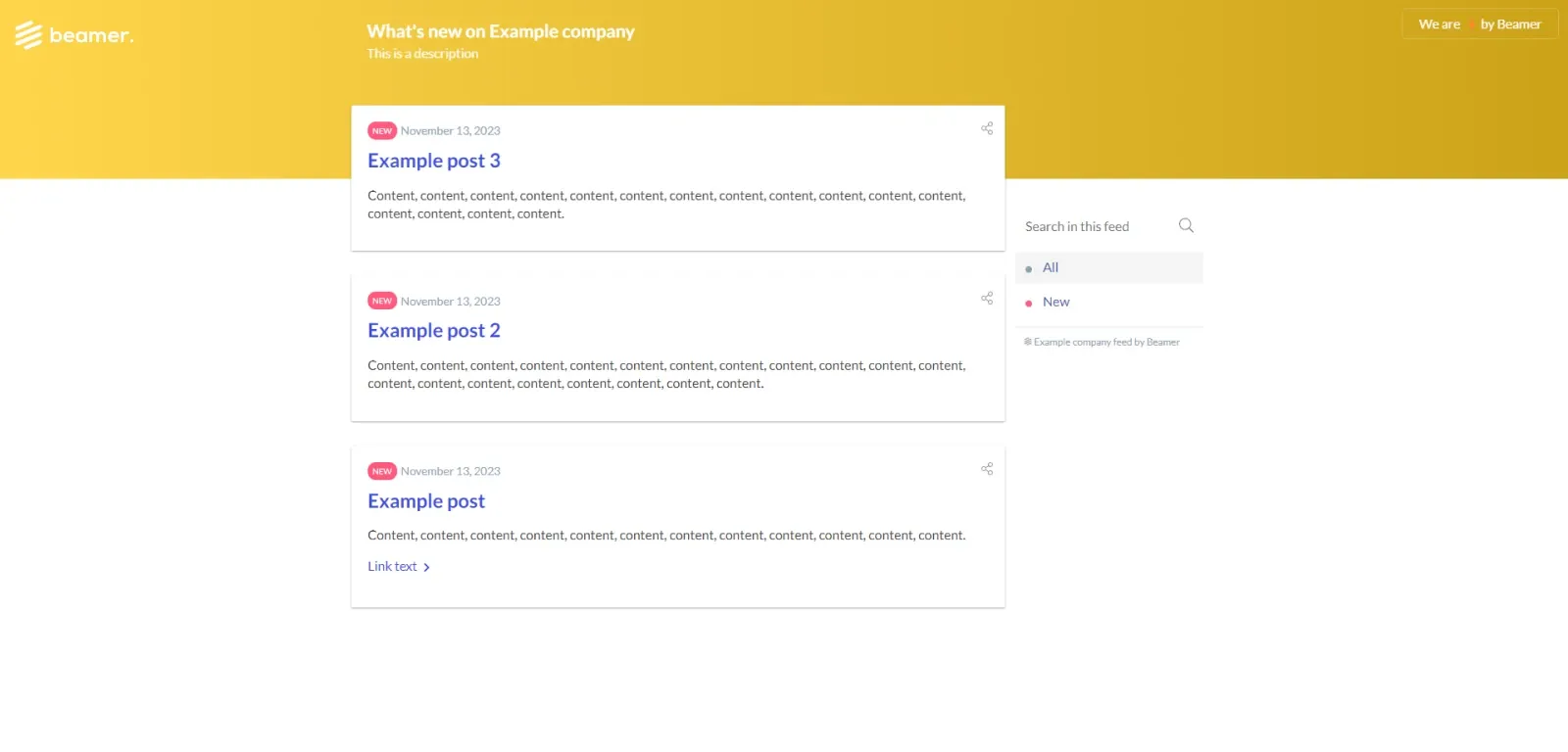 Beamer product illustration.