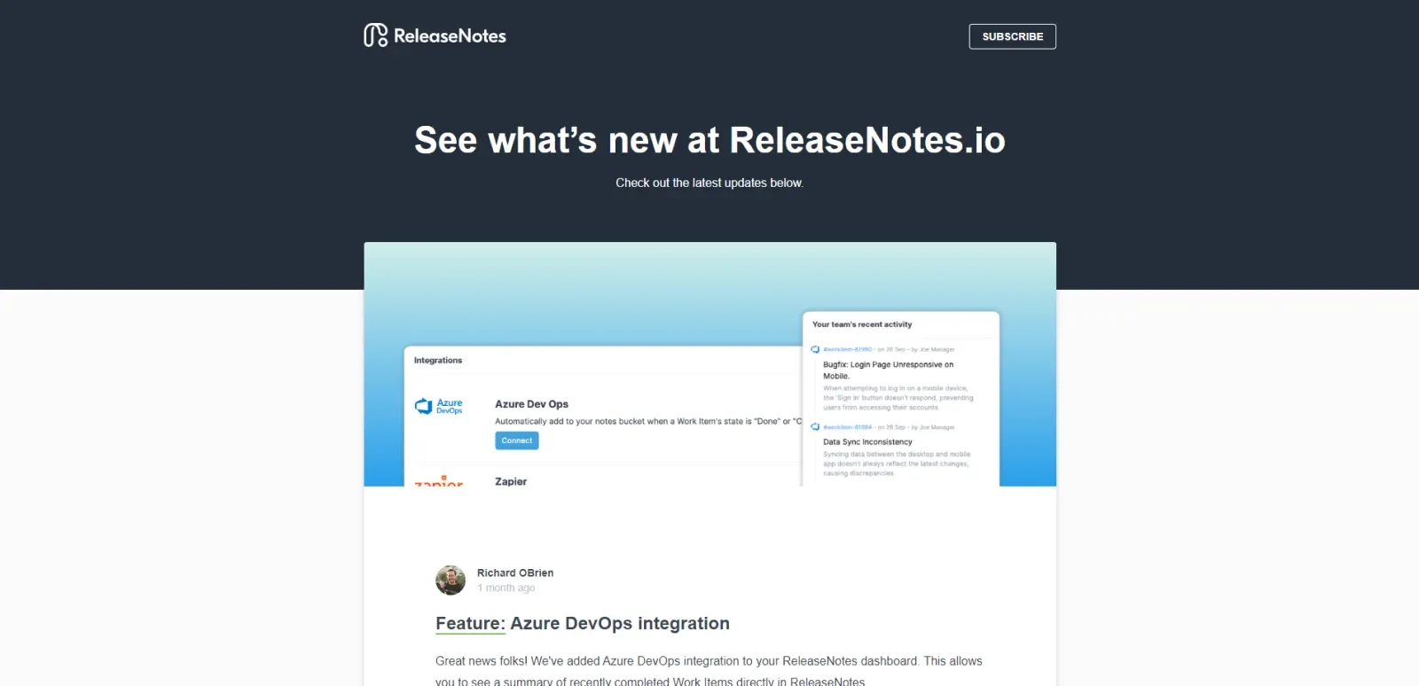 ReleaseNotes product illustration.