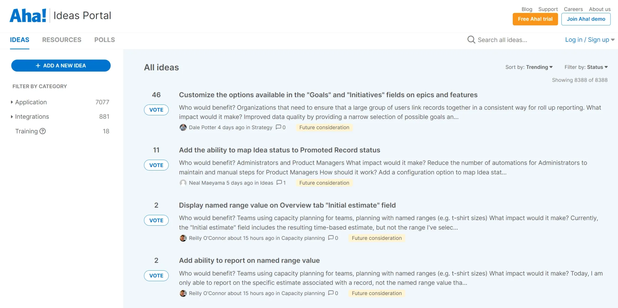 Comparing Aha vs Productboard is like comparing Coke and Pepsi: it comes down to preference.