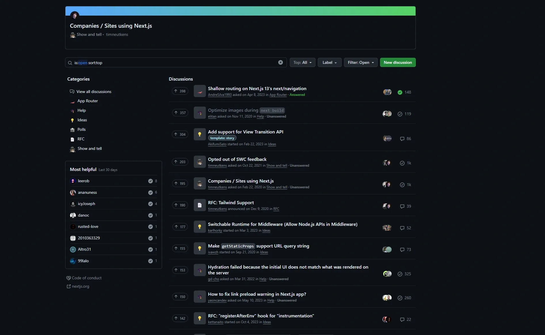 Illustration showing GitHub Discussions' Feedback Board with feedback posts.