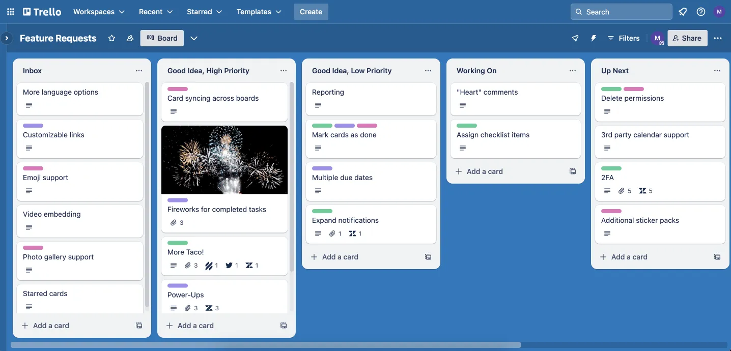 Trello product illustration of Kanban roadmaps.