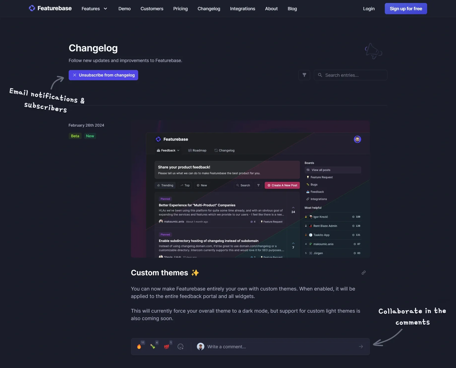 Featurebase's changelog.