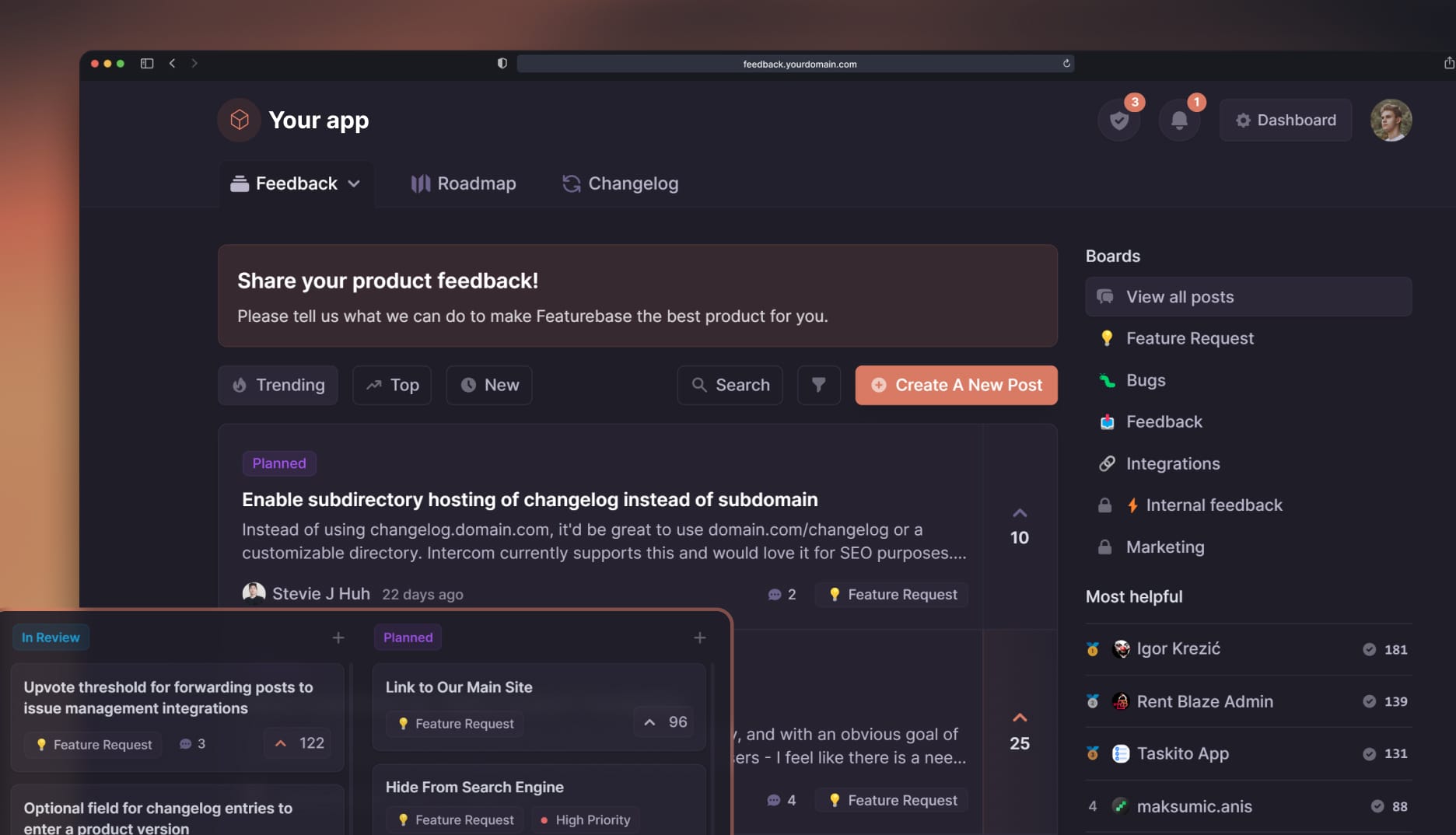 Featurebase's product illustration.