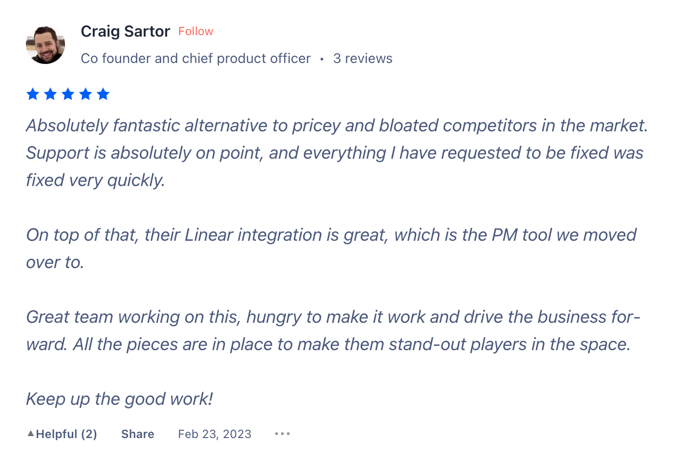 Producthunt review on Featurbease.