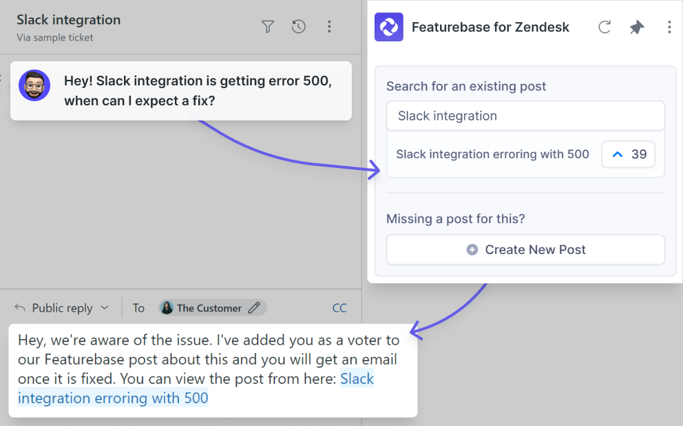 Zendesk bug reports.