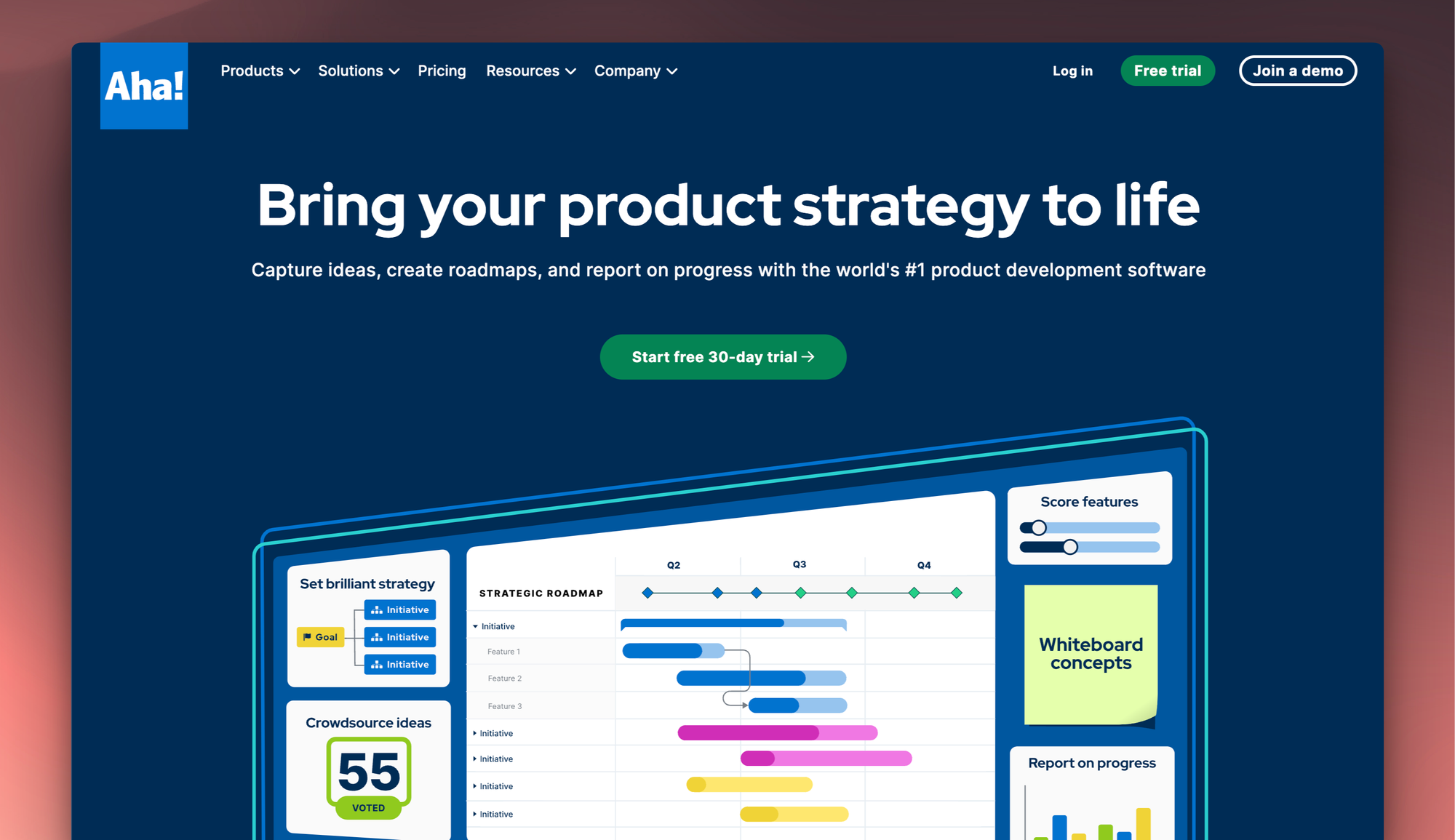 Aha product illustration.