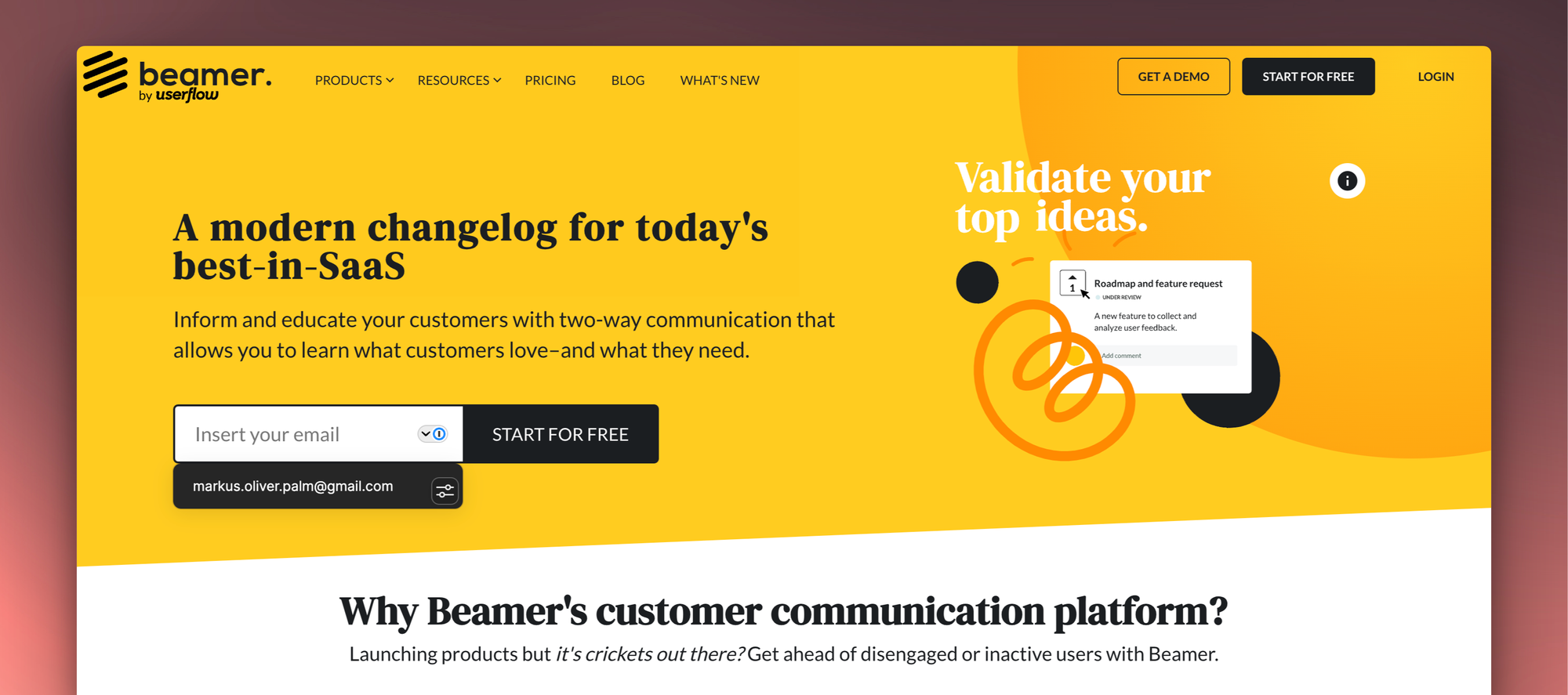 Beamer product illustration.