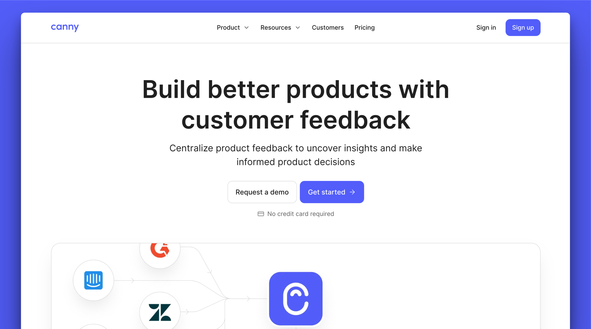 Canny marketing page illustration.