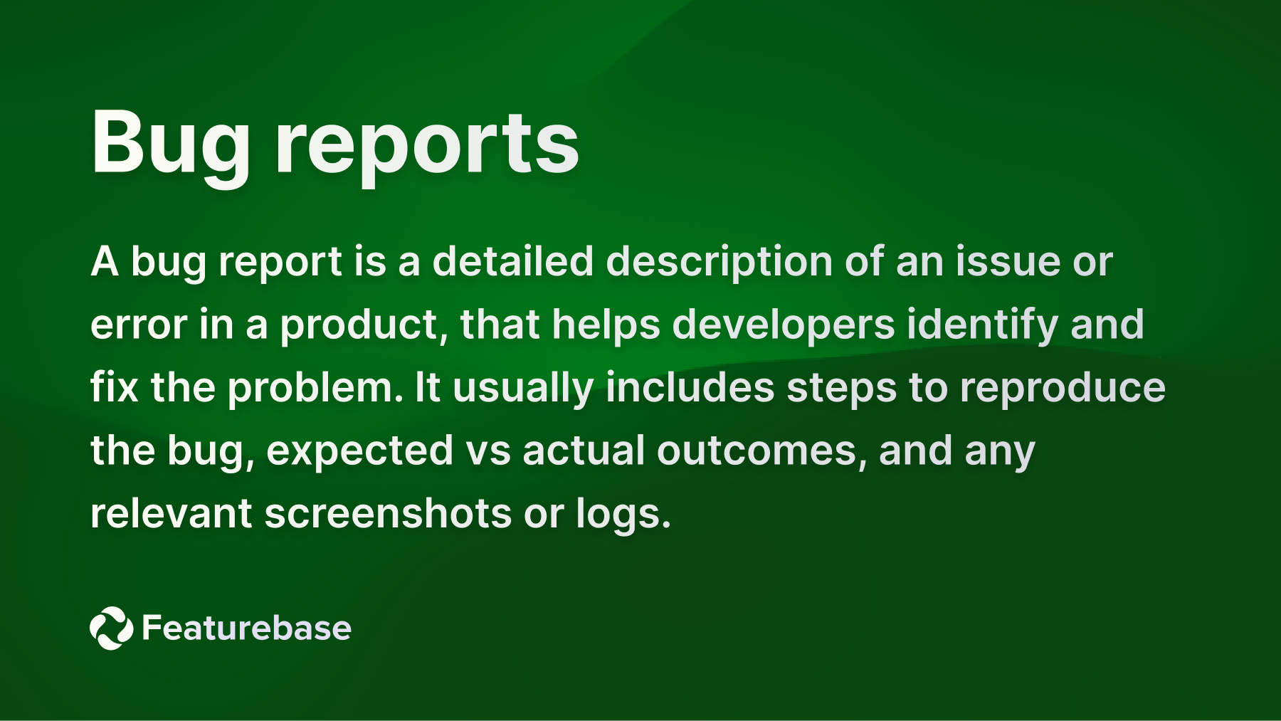 bug report definition.
