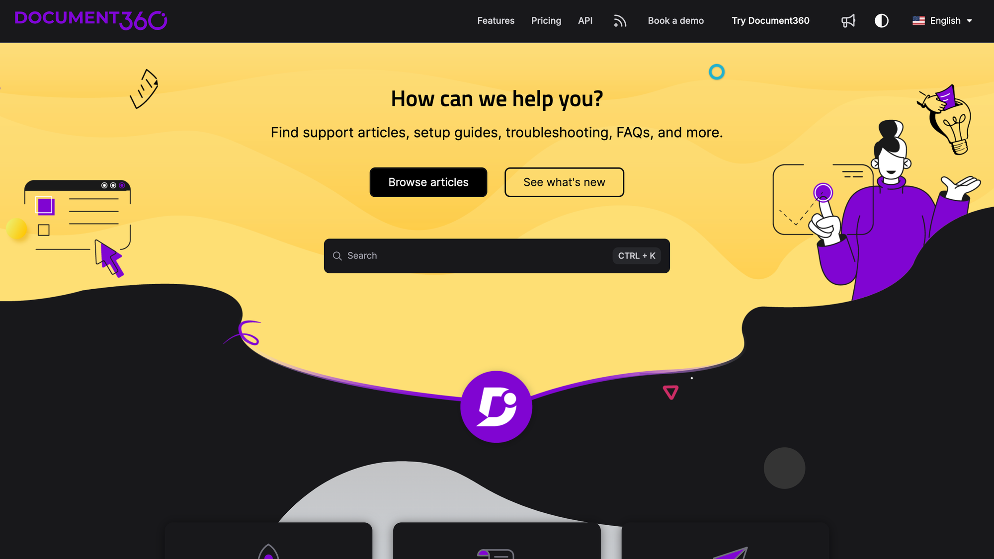 Document360 knowledge base.