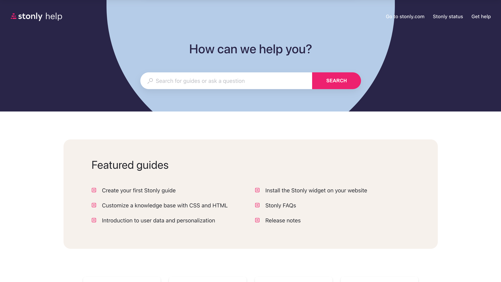 Stonly knoweldge base.