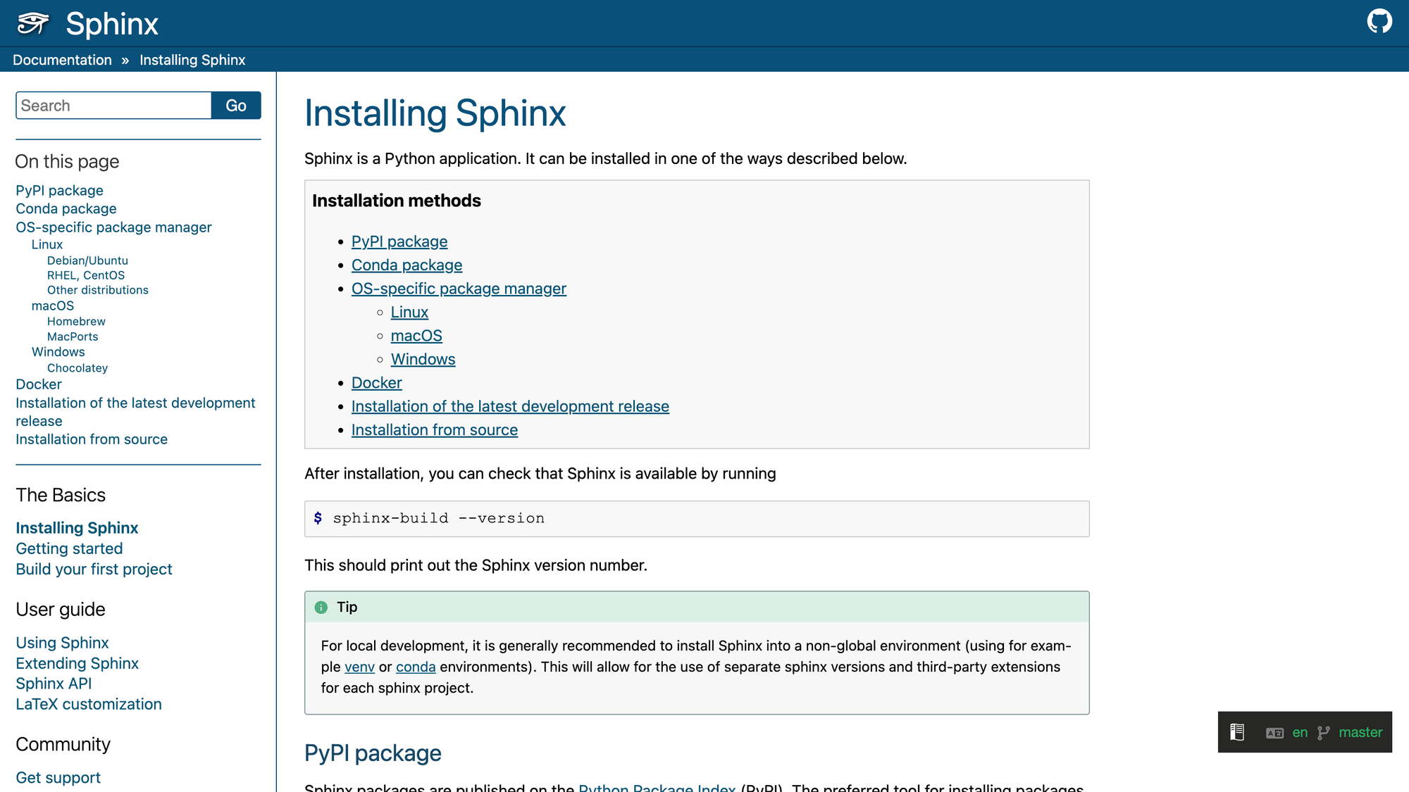 Sphinx static site generator even lets you generate static html files.
