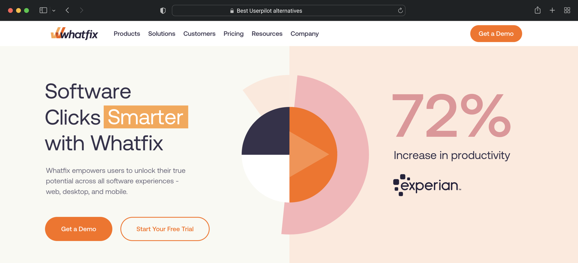 Whatfix is an enterprise alternative to Userpilot.