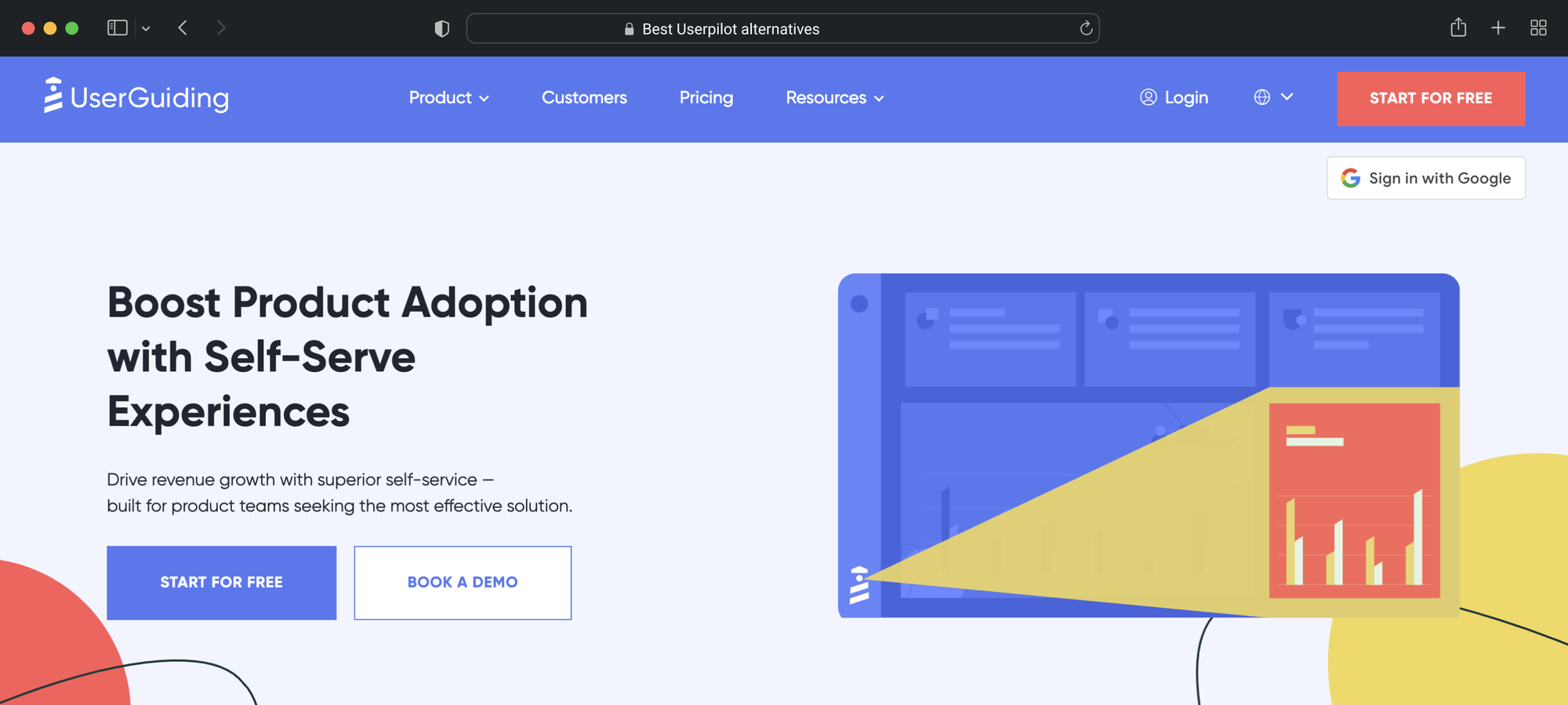 Userguiding as an Userpilot alternative.
