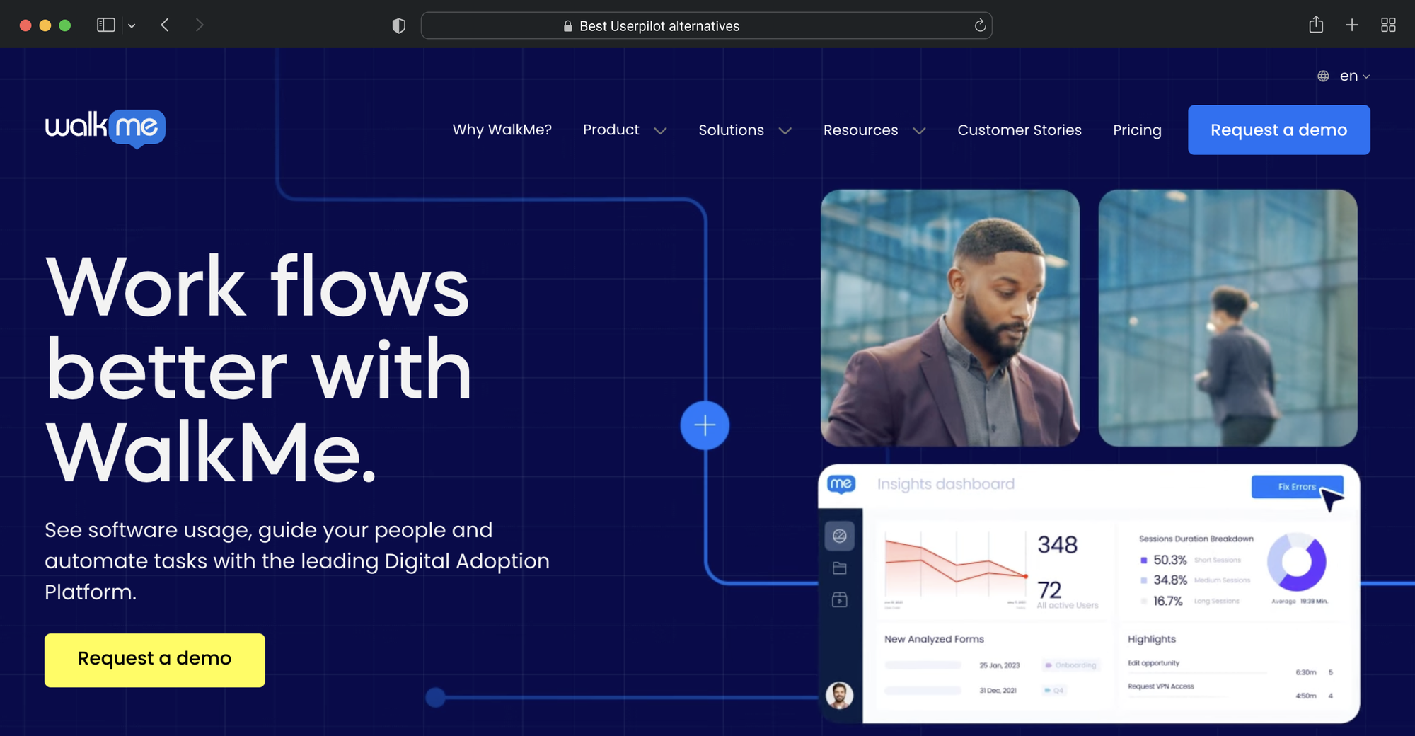 Walk me is an enterprise digital adoption platform.