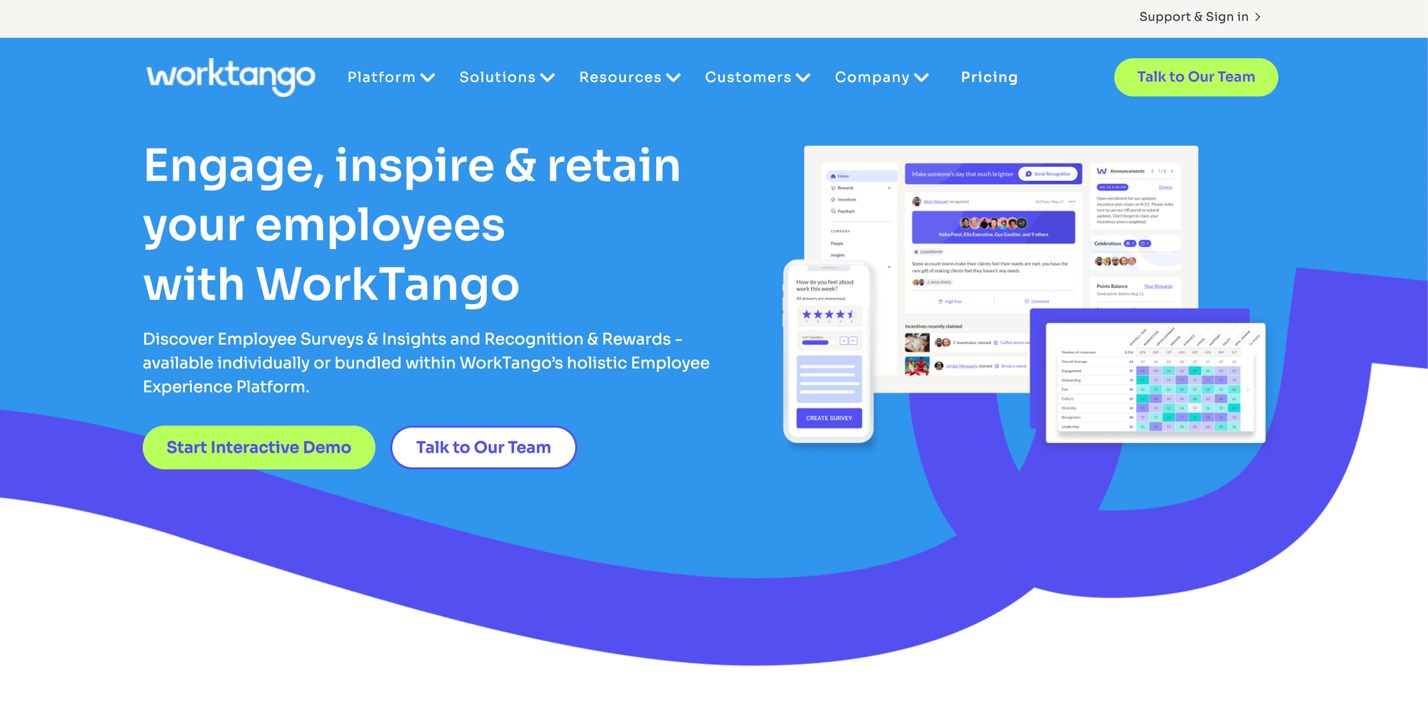 WorkTango is an employee satisfaction and engagement software.
