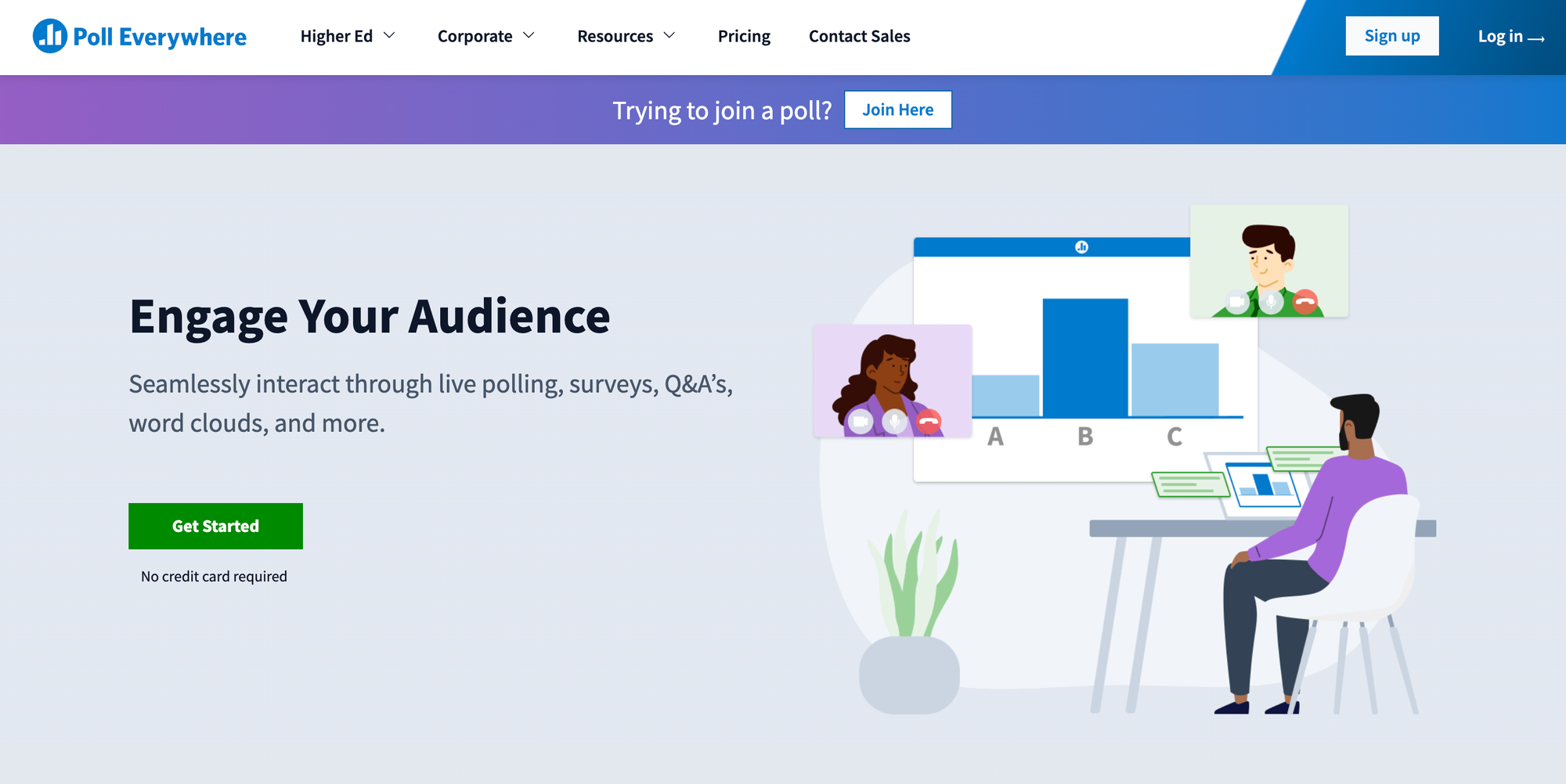 Poll Everywhere marketing page.
