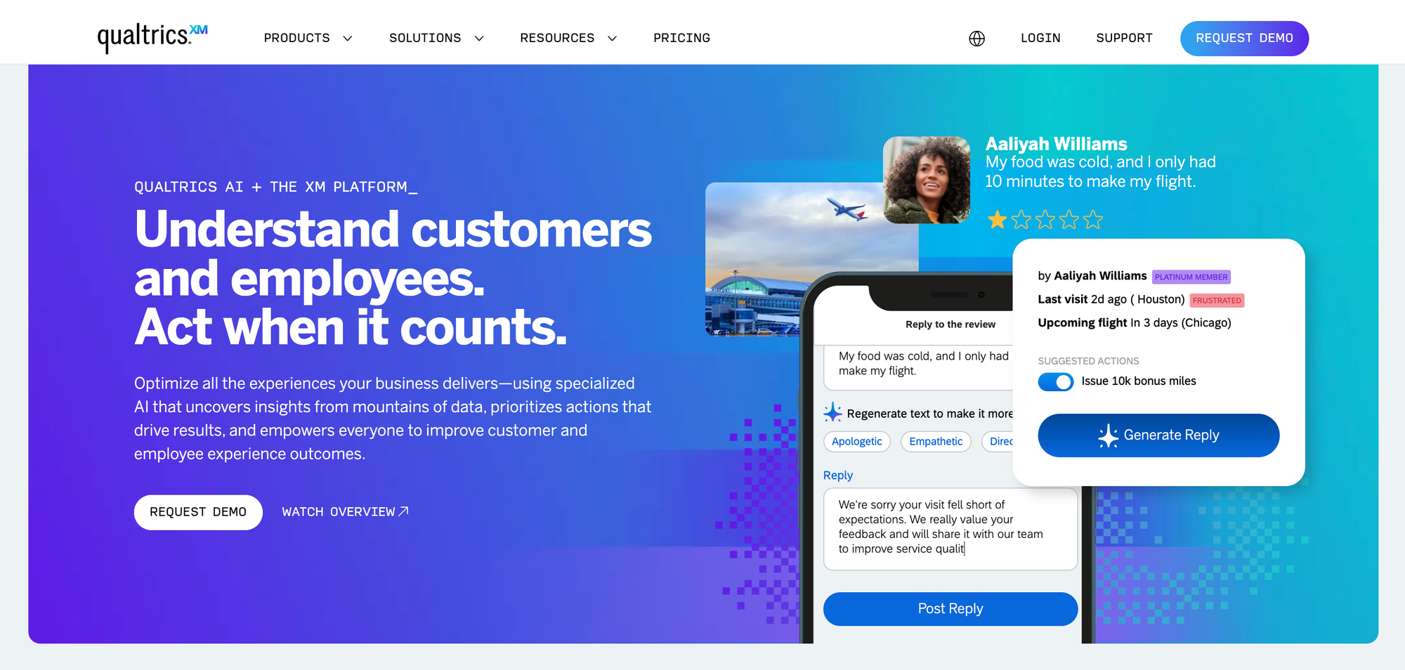 Website feedback tool: Qualtrics