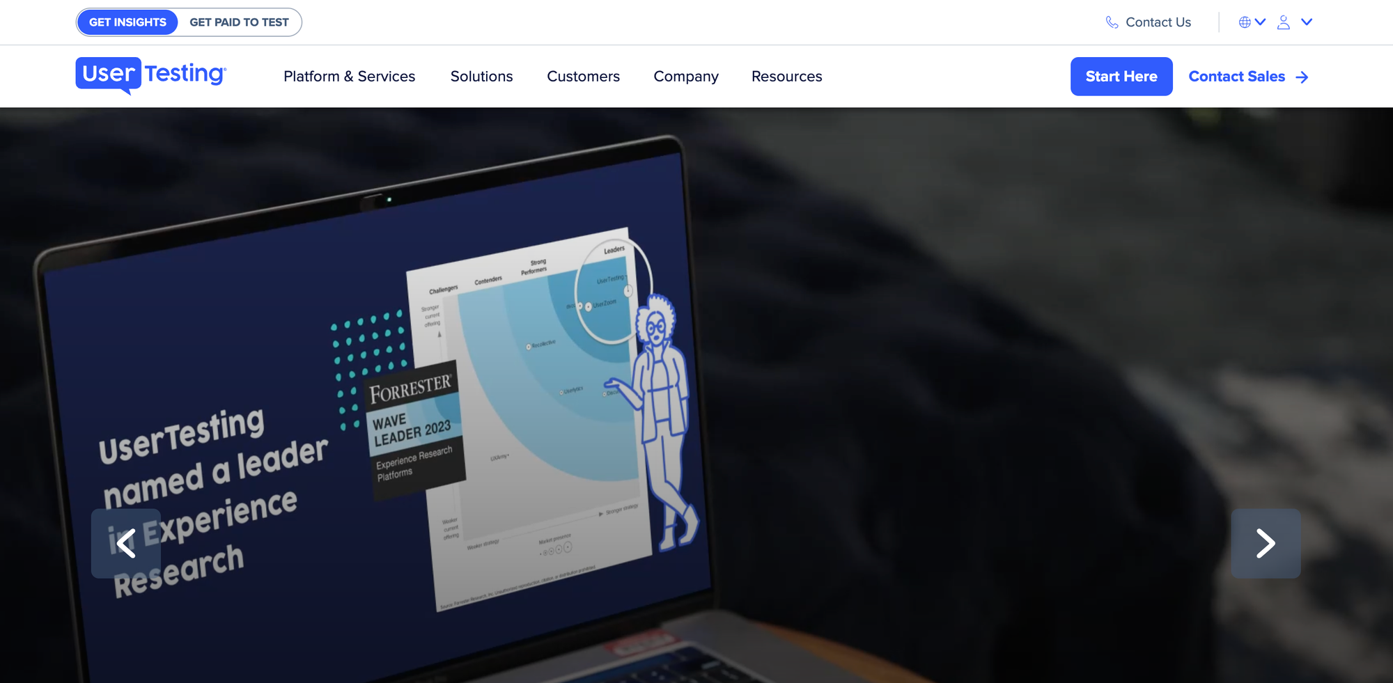Website feedback tool: UserTesting