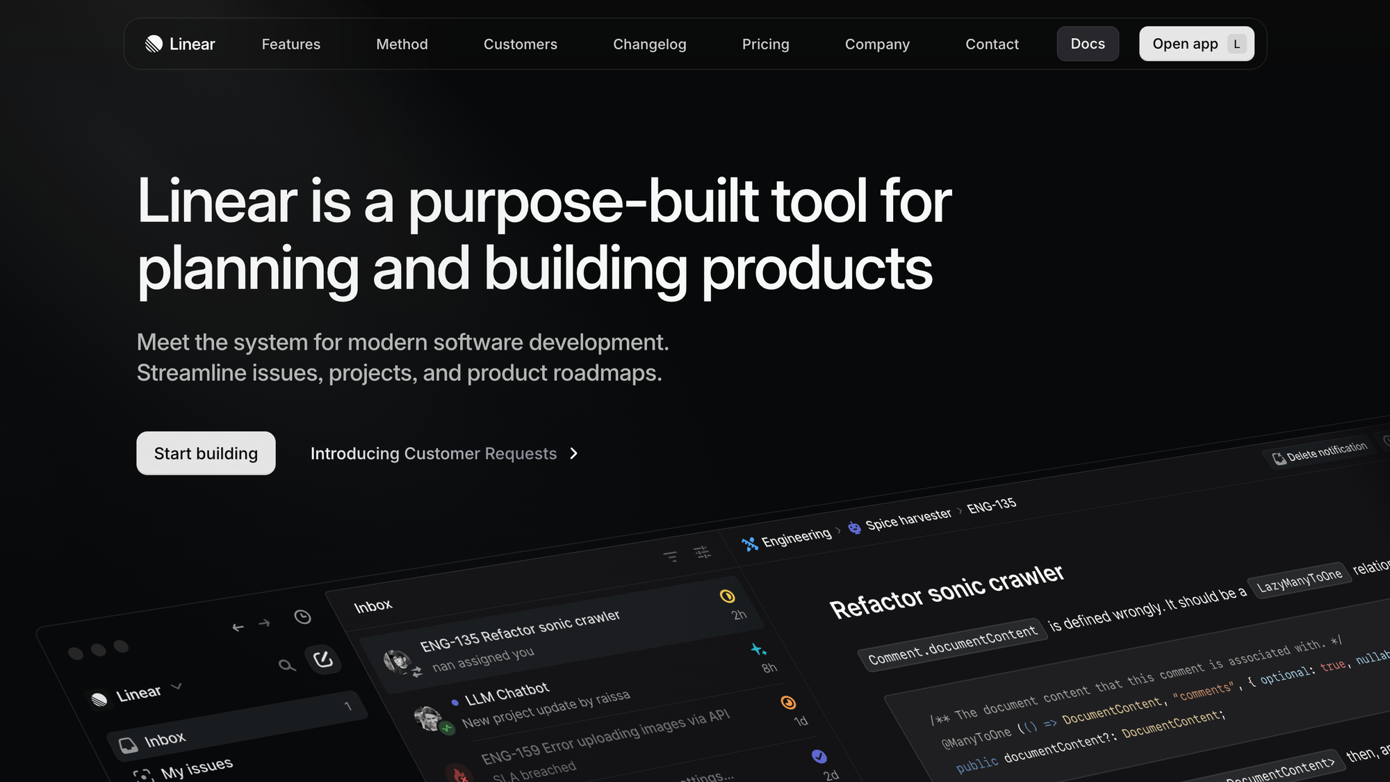 PLG tool: Linear.
