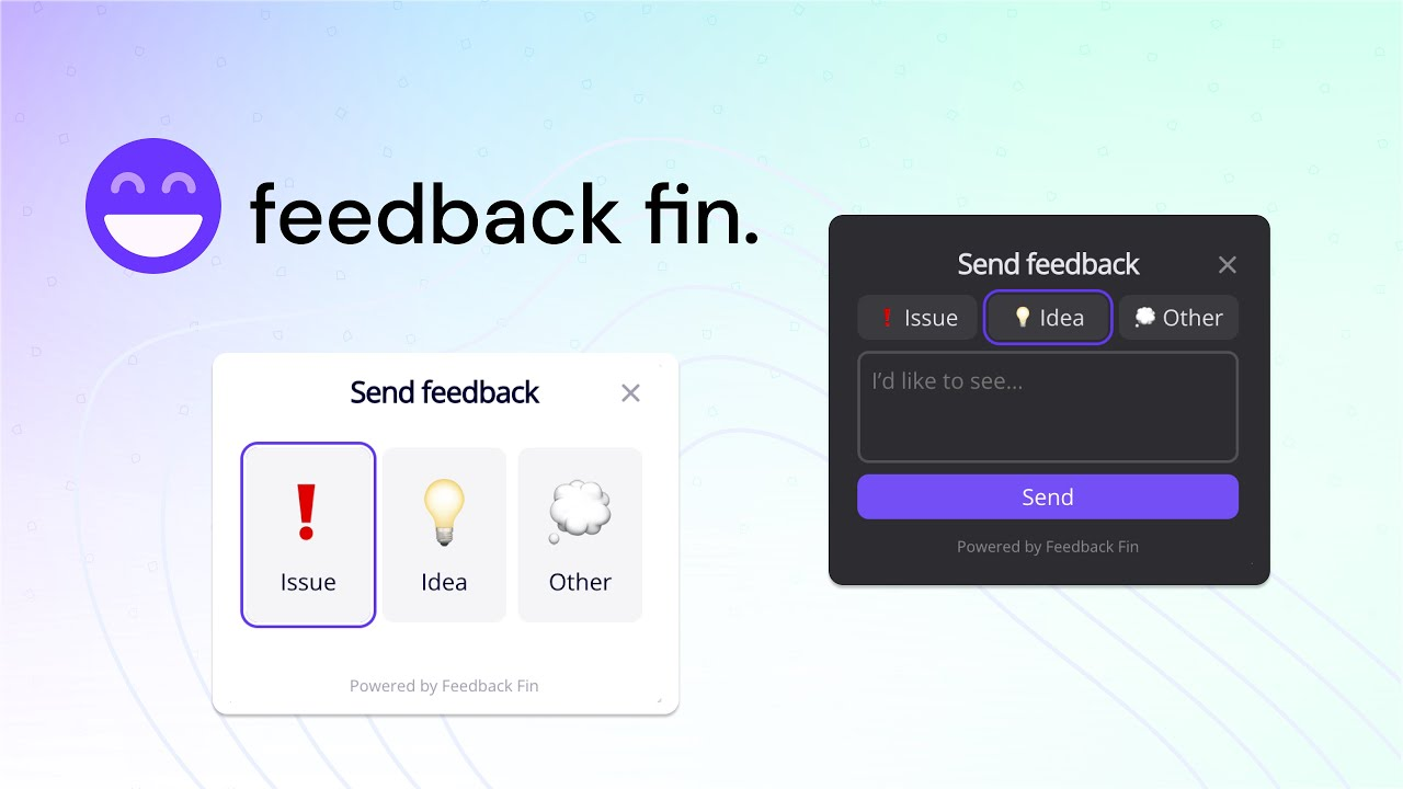 FeedbackFin feedback widget.