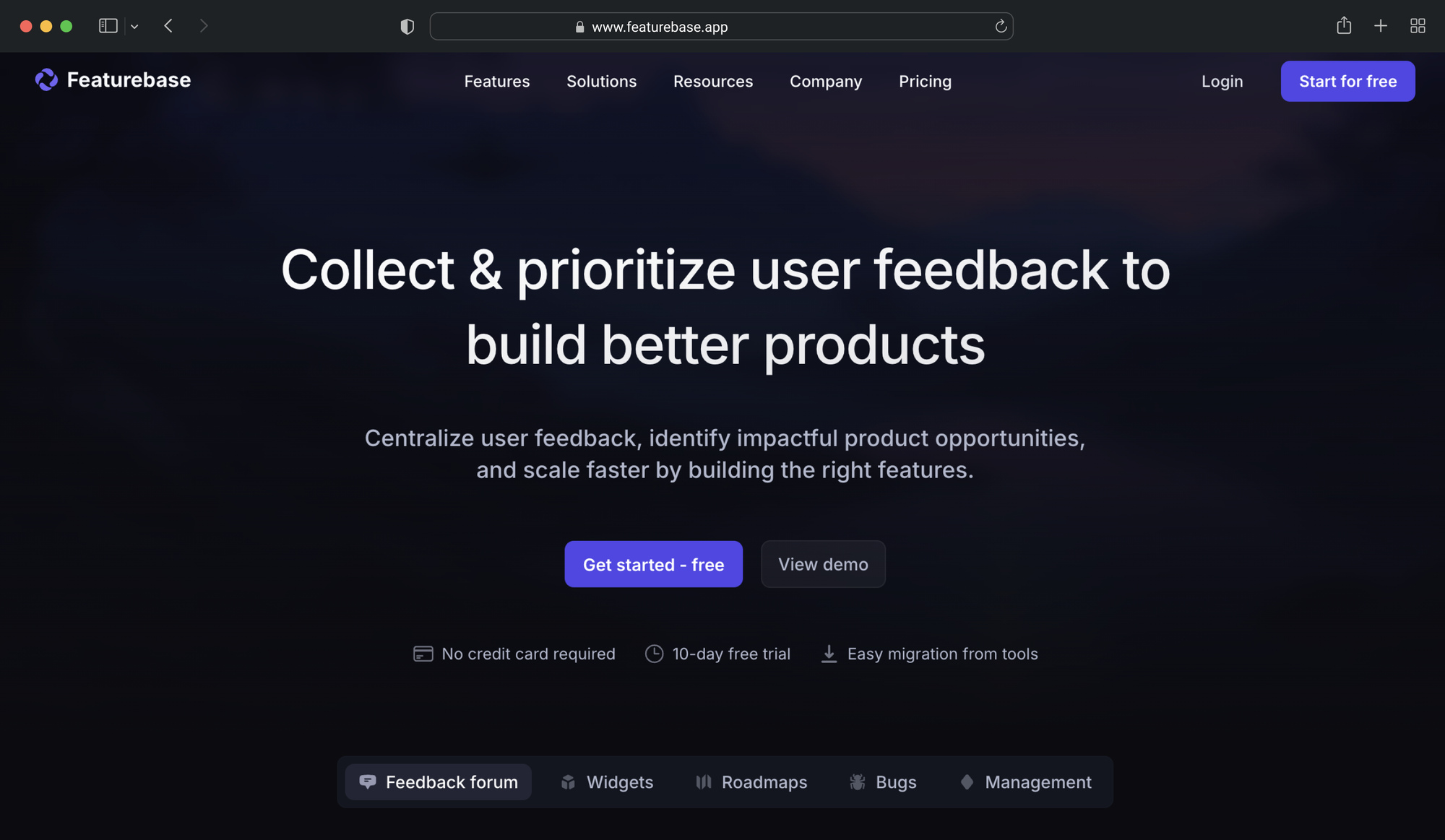 Featurebase is one of the best all-around VOC tools for capturing customer feedback.