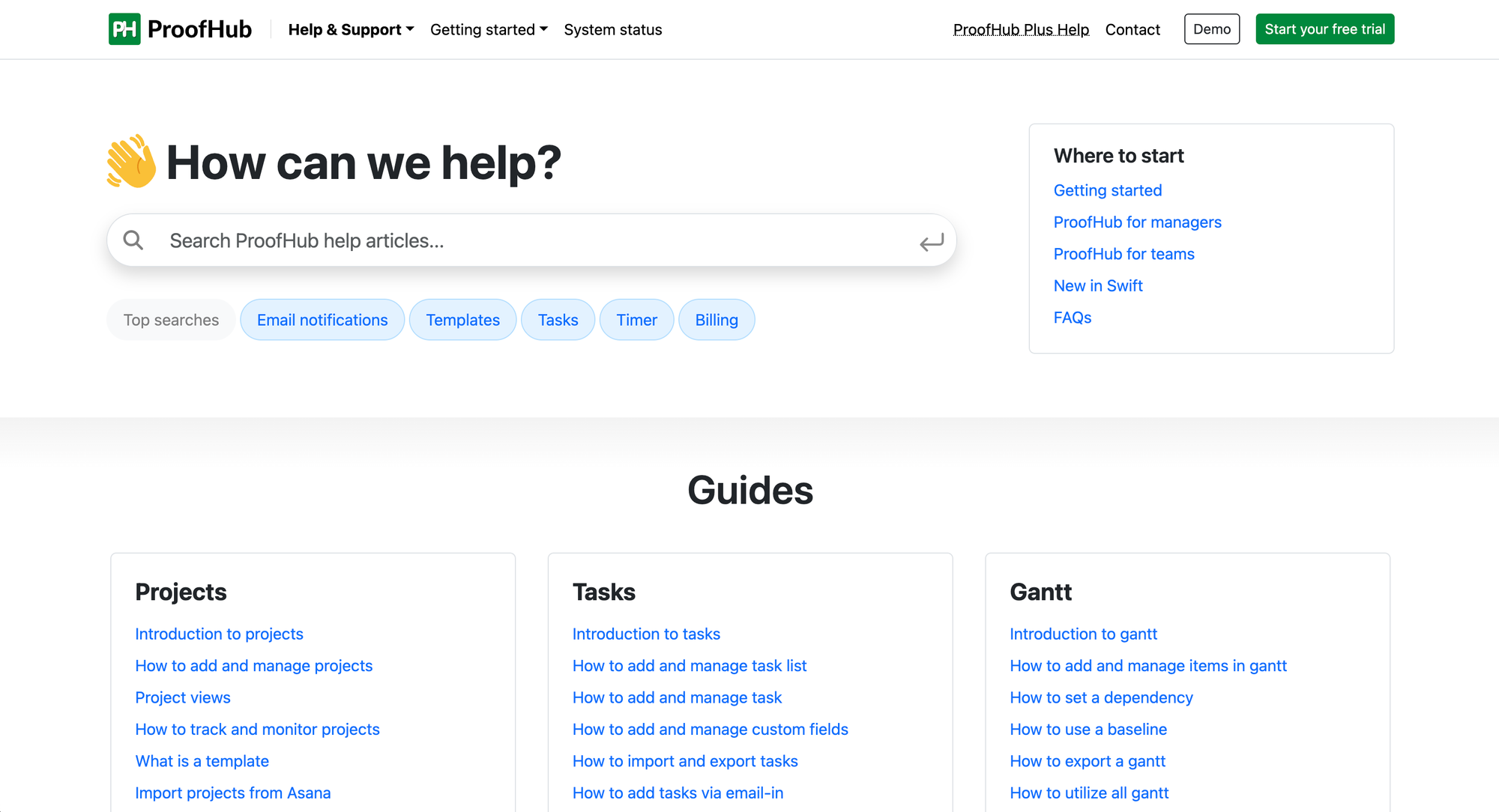 Proofhubs Help Center.