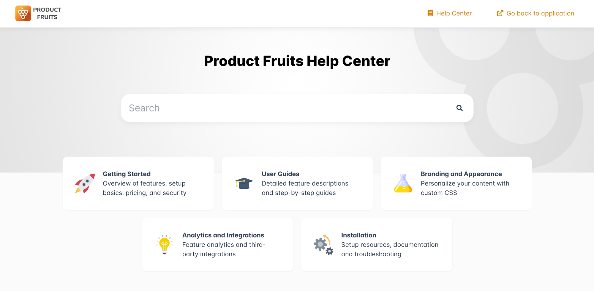 Product Fruits Help Center.